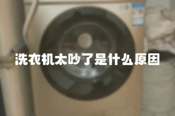 洗衣機太吵了是什么原因