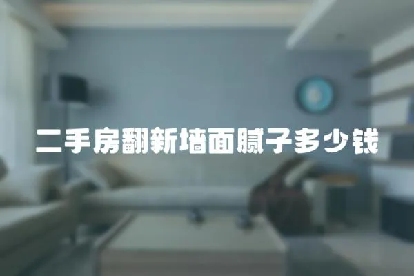 二手房翻新墻面膩子多少錢