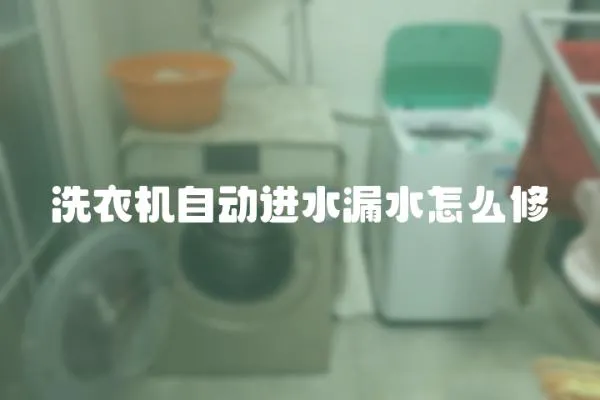 洗衣機自動進水漏水怎么修