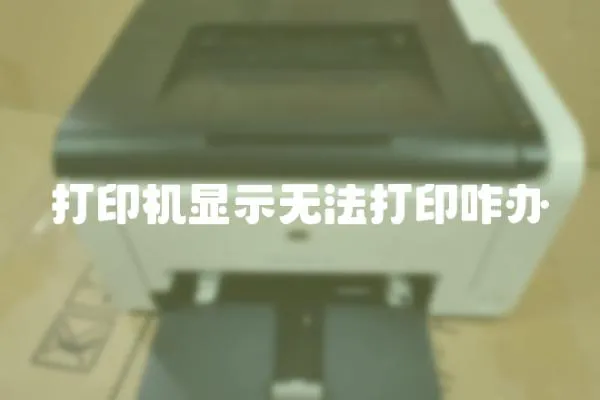 打印機(jī)顯示無(wú)法打印咋辦