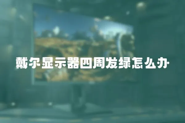 戴爾顯示器四周發綠怎么辦