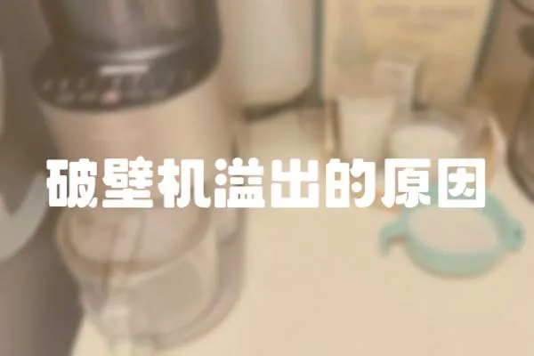 破壁機溢出的原因