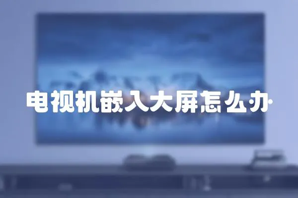 電視機(jī)嵌入大屏怎么辦