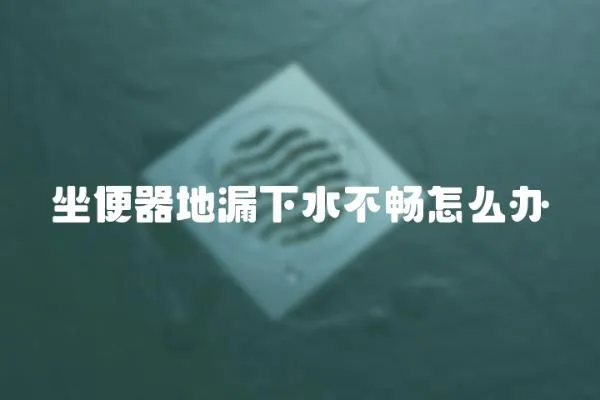 坐便器地漏下水不暢怎么辦