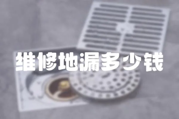 維修地漏多少錢