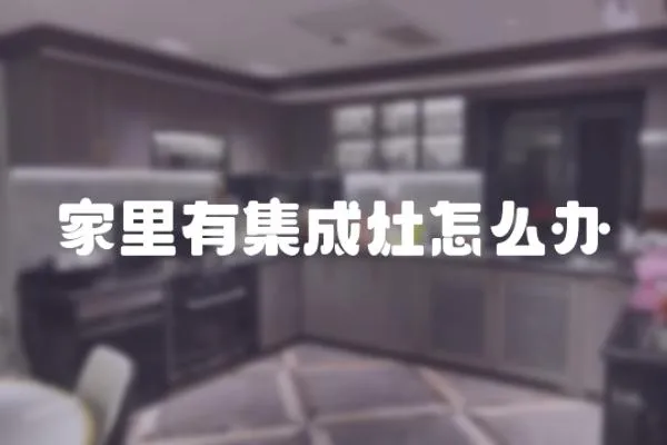 家里有集成灶怎么辦