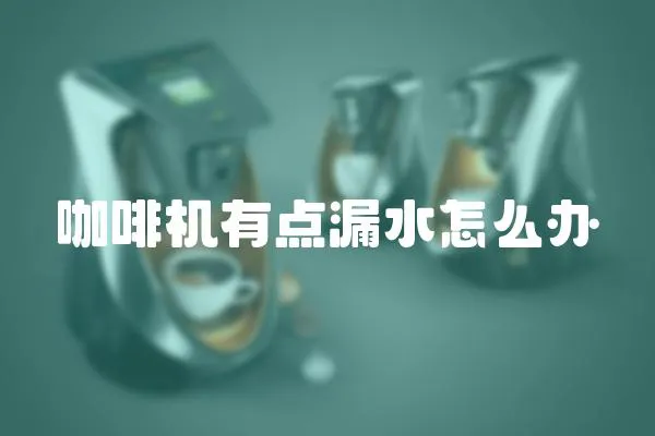 咖啡機有點漏水怎么辦