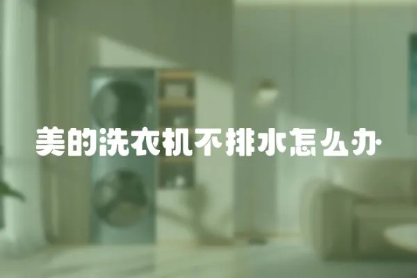 美的洗衣機不排水怎么辦