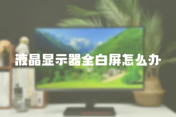 液晶顯示器全白屏怎么辦