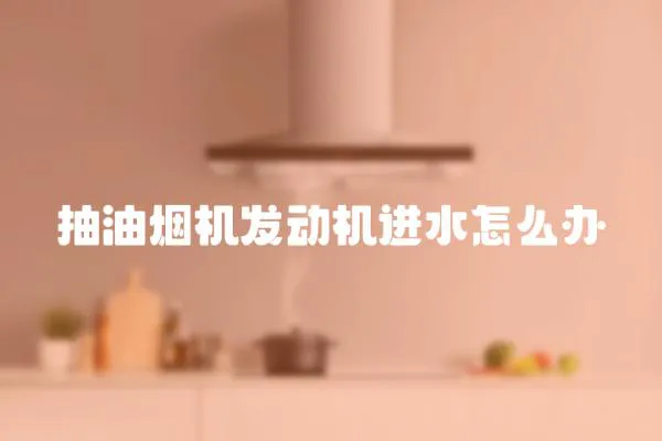 抽油煙機發動機進水怎么辦