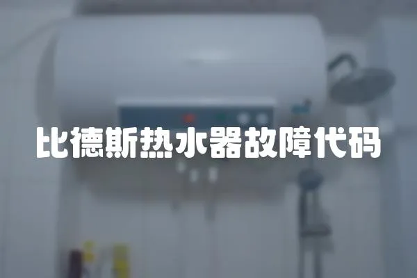 比德斯熱水器故障代碼