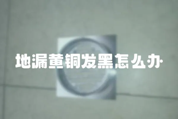 地漏黃銅發黑怎么辦