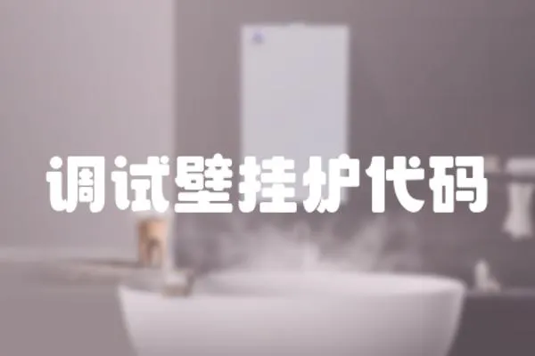 調試壁掛爐代碼