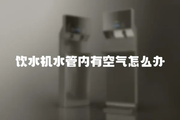 飲水機水管內有空氣怎么辦