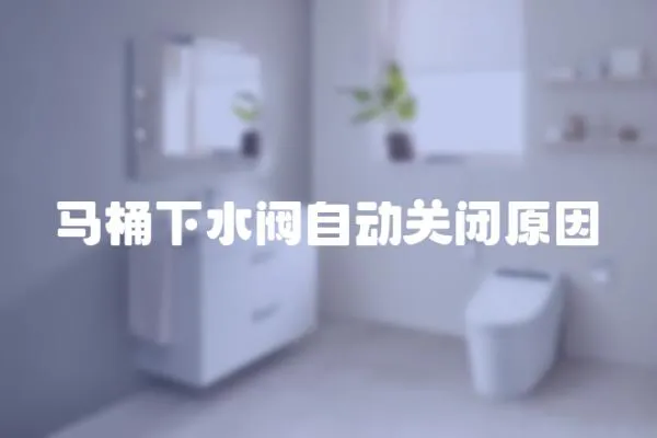 馬桶下水閥自動關閉原因