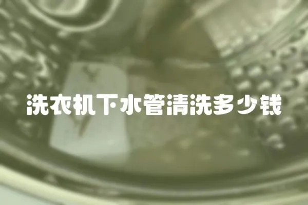 洗衣機(jī)下水管清洗多少錢