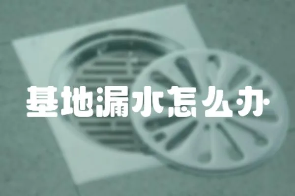 基地漏水怎么辦