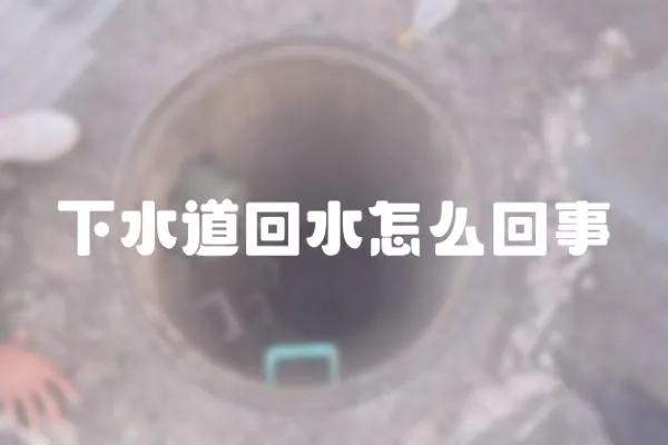 下水道回水怎么回事