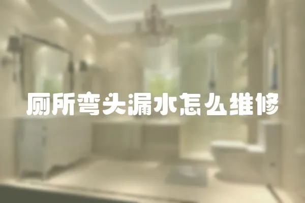 廁所彎頭漏水怎么維修