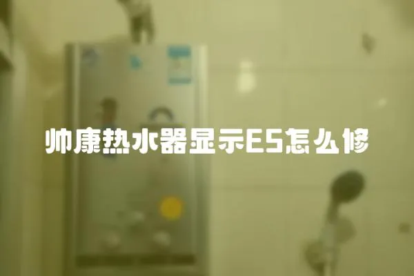 帥康熱水器顯示E5怎么修