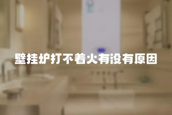 壁掛爐打不著火有沒有原因