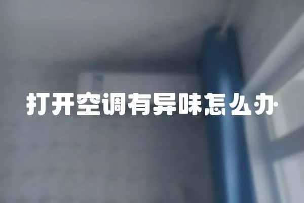 打開空調有異味怎么辦