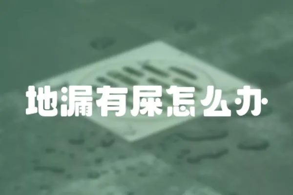 地漏有屎怎么辦