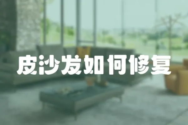 皮沙發(fā)如何修復