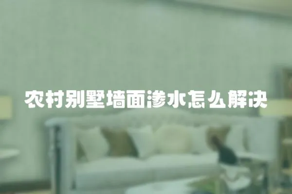 農村別墅墻面滲水怎么解決