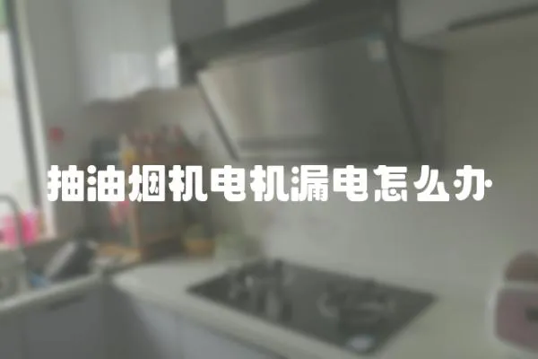 抽油煙機電機漏電怎么辦
