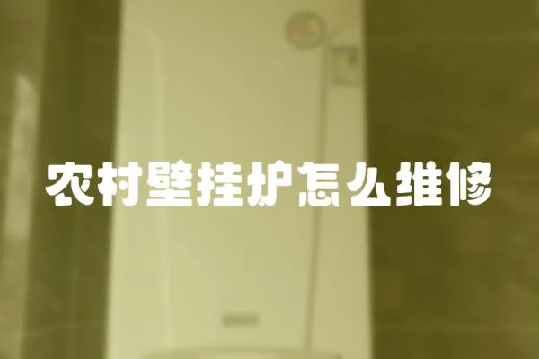 農(nóng)村壁掛爐怎么維修