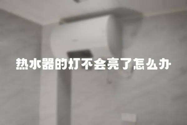 熱水器的燈不會亮了怎么辦