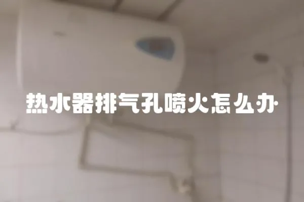熱水器排氣孔噴火怎么辦