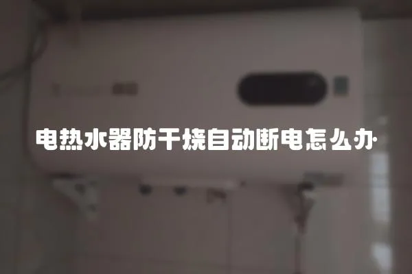 電熱水器防干燒自動斷電怎么辦