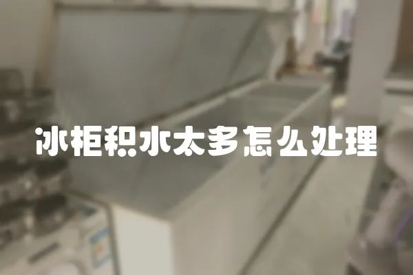 冰柜積水太多怎么處理