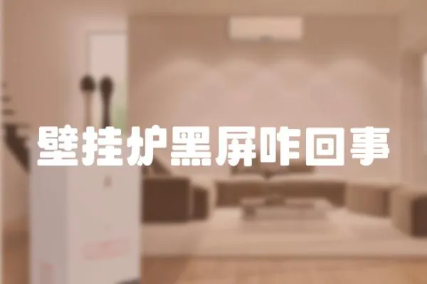 壁掛爐黑屏咋回事