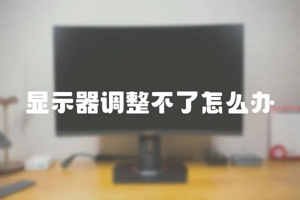 顯示器調整不了怎么辦