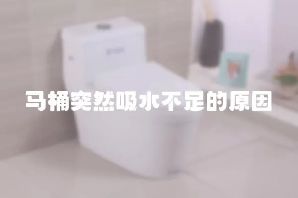 馬桶突然吸水不足的原因