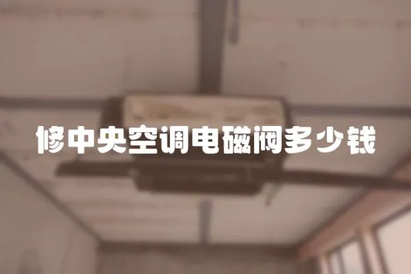 修中央空調(diào)電磁閥多少錢