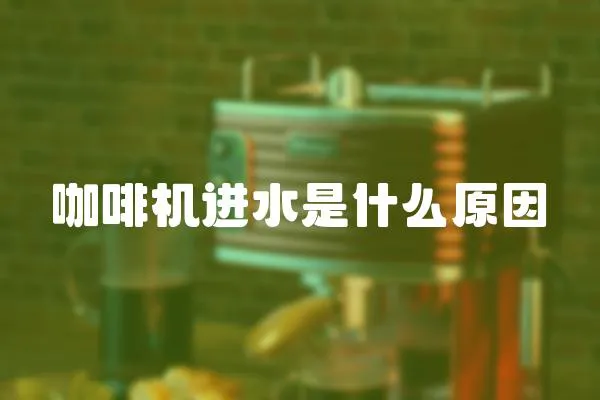 咖啡機(jī)進(jìn)水是什么原因