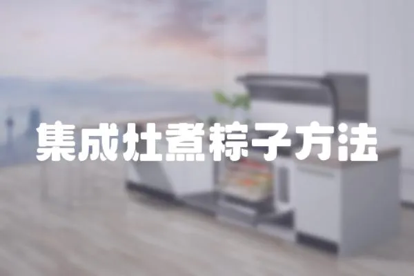 集成灶煮粽子方法