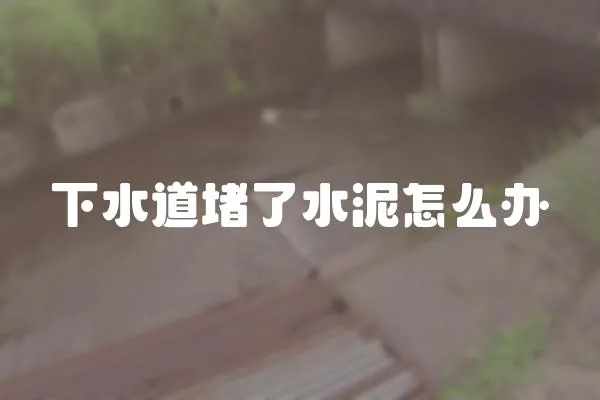 下水道堵了水泥怎么辦