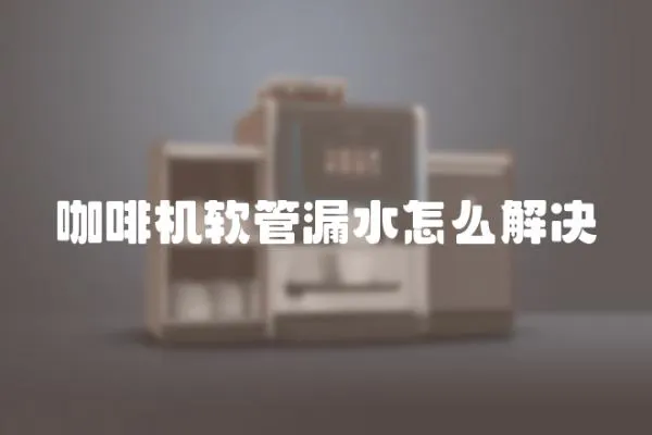 咖啡機軟管漏水怎么解決