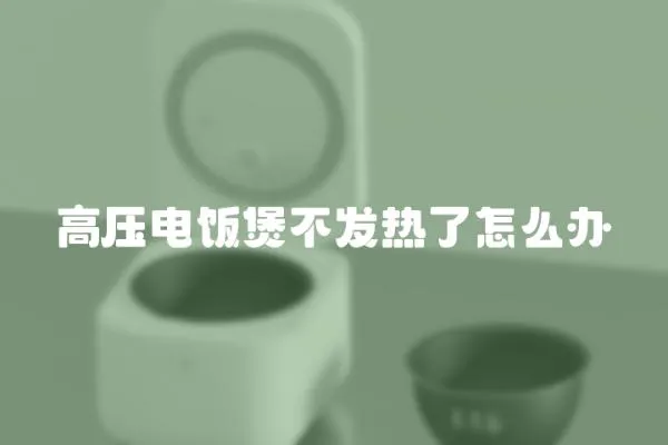 高壓電飯煲不發熱了怎么辦