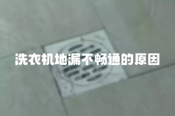 洗衣機地漏不暢通的原因