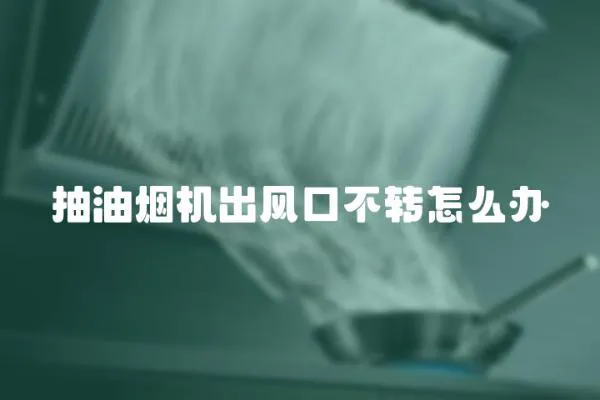 抽油煙機出風口不轉怎么辦