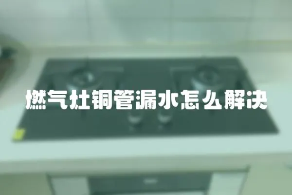 燃氣灶銅管漏水怎么解決