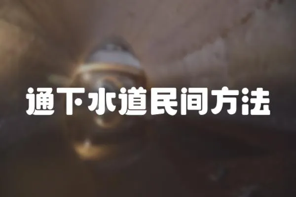 通下水道民間方法