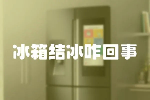 冰箱結(jié)冰咋回事