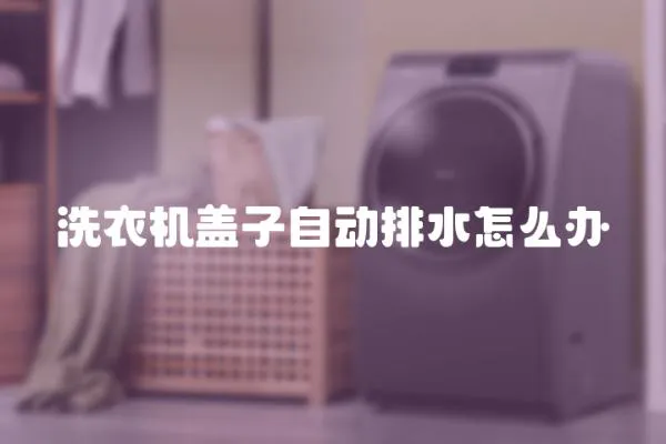 洗衣機蓋子自動排水怎么辦